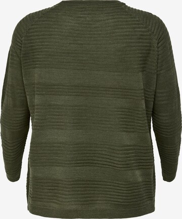 ONLY Carmakoma Sweater 'Airplain' in Green