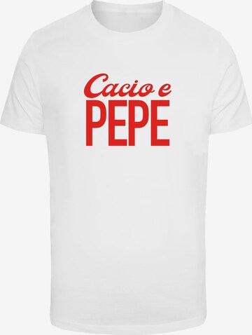 Mister Tee Shirt 'Cacio Pepe' in White: front