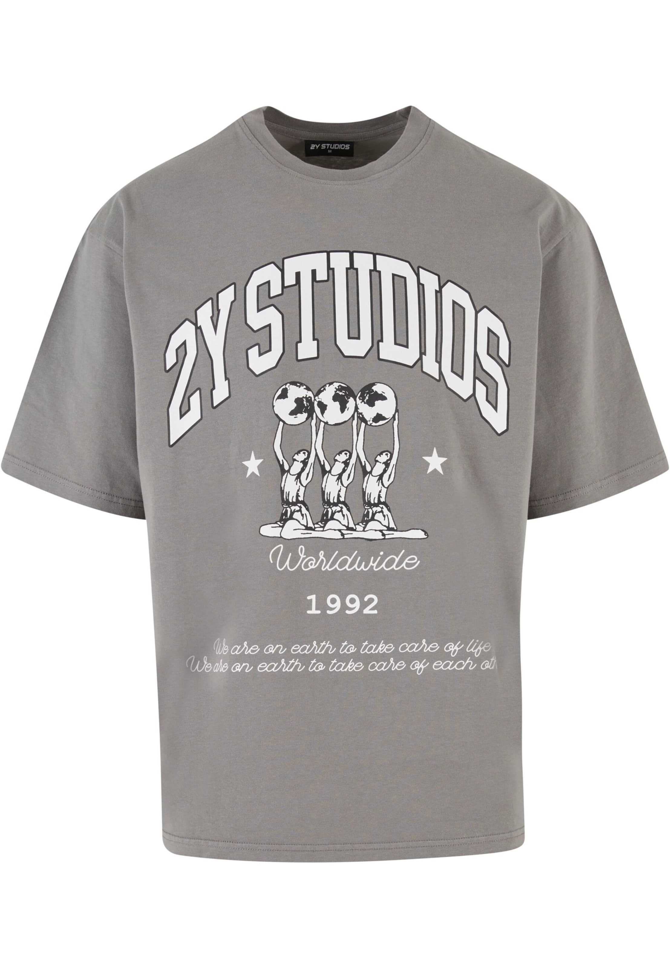 2Y Studios Koszulka w kolorze szary: przód