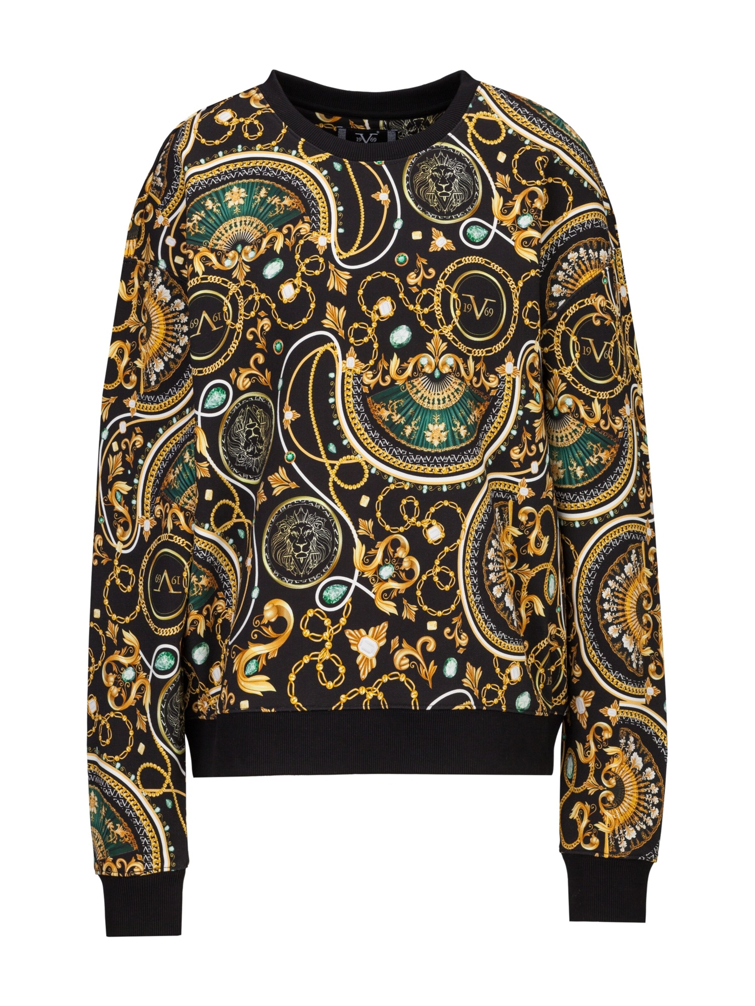 19V69 ITALIA Sweatshirt 'Sinja New Baroque' in Gemengde kleuren: voorkant