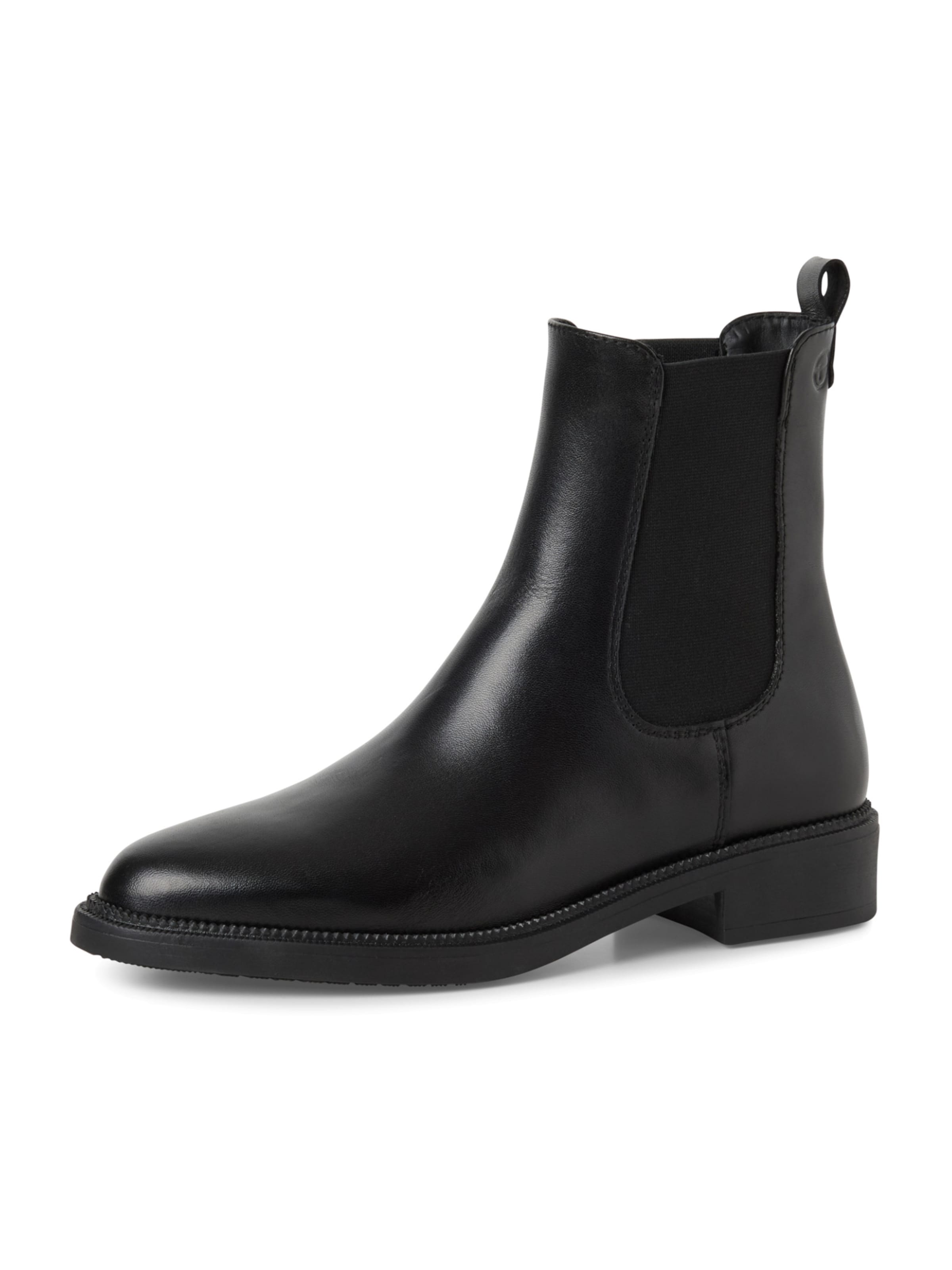 Tamaris - Botas Chelsea en negro: frente