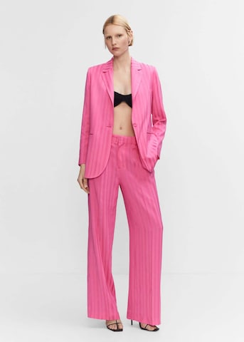 MANGO Zvonové kalhoty Kalhoty s puky – pink
