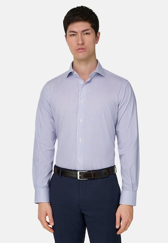 Boggi Milano Regular fit Button Up Shirt in Blue: front