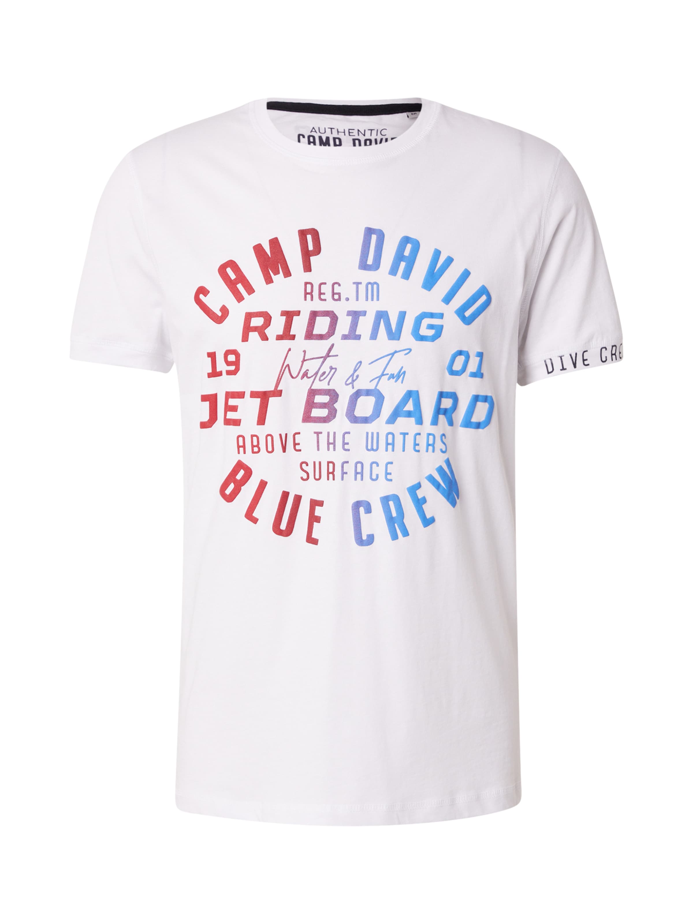 T-Shirt CAMP DAVID en blanc : devant