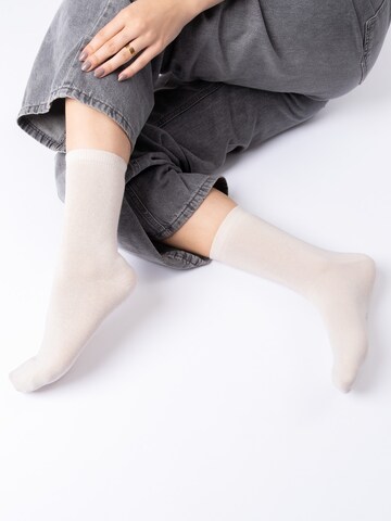 Occulto Socks 'Leo-Print' in Beige