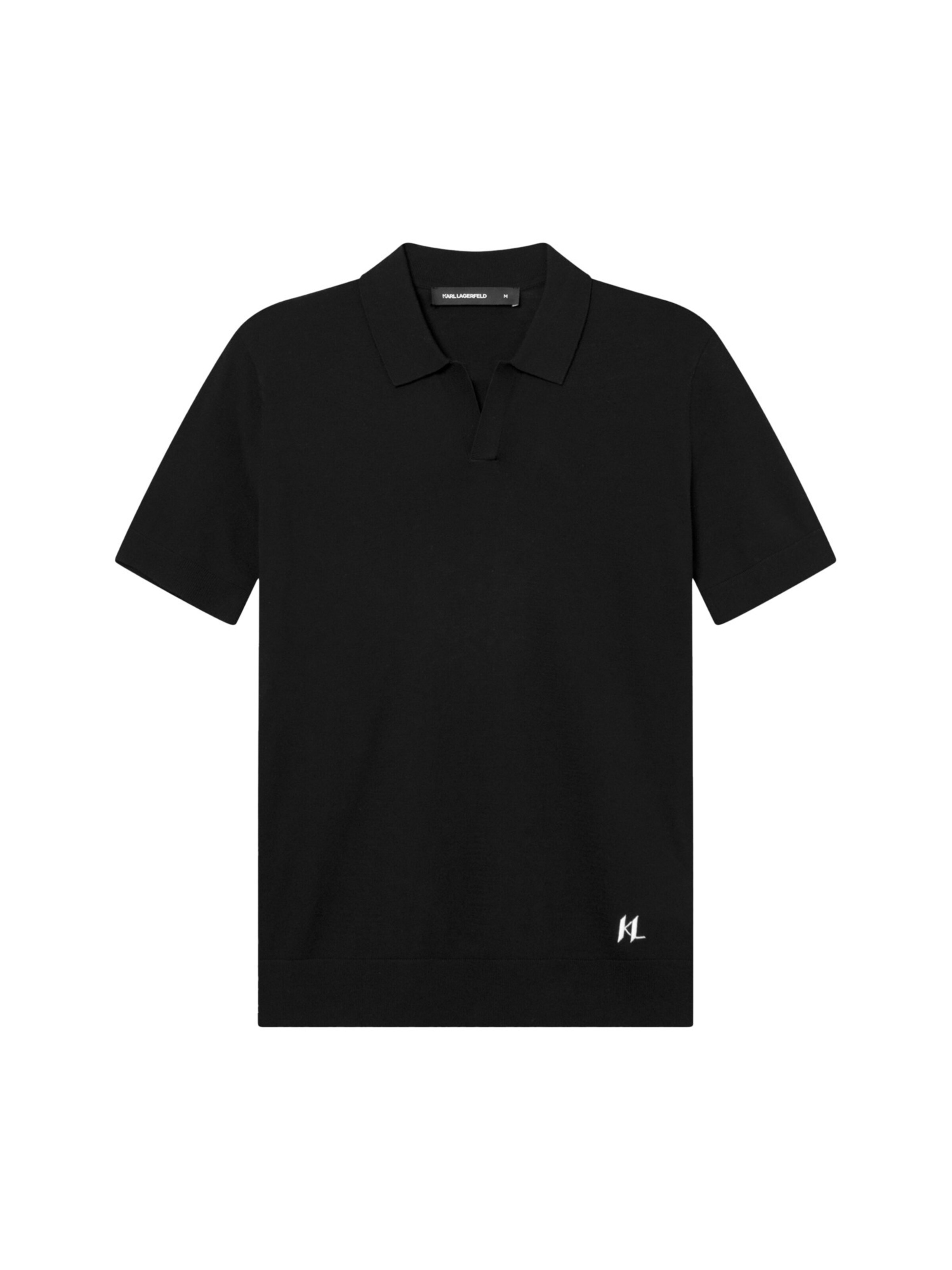 Karl Lagerfeld Poloshirt in Schwarz: Vorderseite