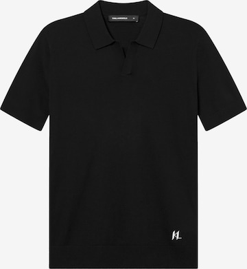 Karl Lagerfeld Poloshirt in Schwarz: Vorderseite