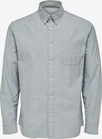 SELECTED HOMME Regular fit Button Up Shirt 'Rick' in Grey: front