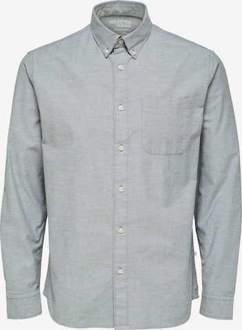 SELECTED HOMME Button Up Shirt 'Rick' in Grey: front