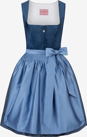 STOCKERPOINT Dirndl 'Mila' in Blau: Vorderseite
