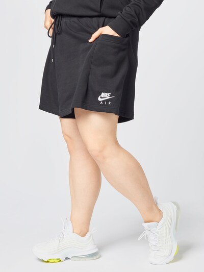 Pantaloni Nike Sportswear pe negru / alb, Vizualizare model