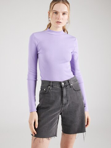 KnowledgeCotton Apparel Shirt (GOTS) in Lila: Vorderseite