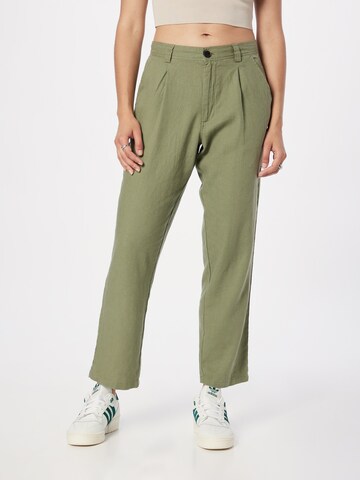 Regular Pantalon à plis 'LINO' Springfield en vert : devant