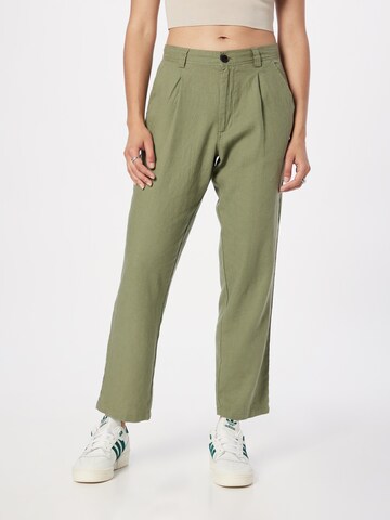 Springfield Regular Pleated Pants 'LINO' in Green: front