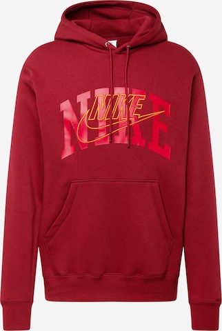 Nike Sportswear Sweatshirt 'CLUB' i röd: framsida