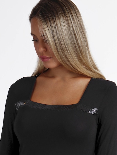 admas Top 'ADMAS Camiseta Manga Larga Lentejuelas para Mujer' en M en negro, Vista del producto