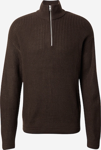 JACK & JONES Свитер 'JJKaito' в Коричневый: спереди