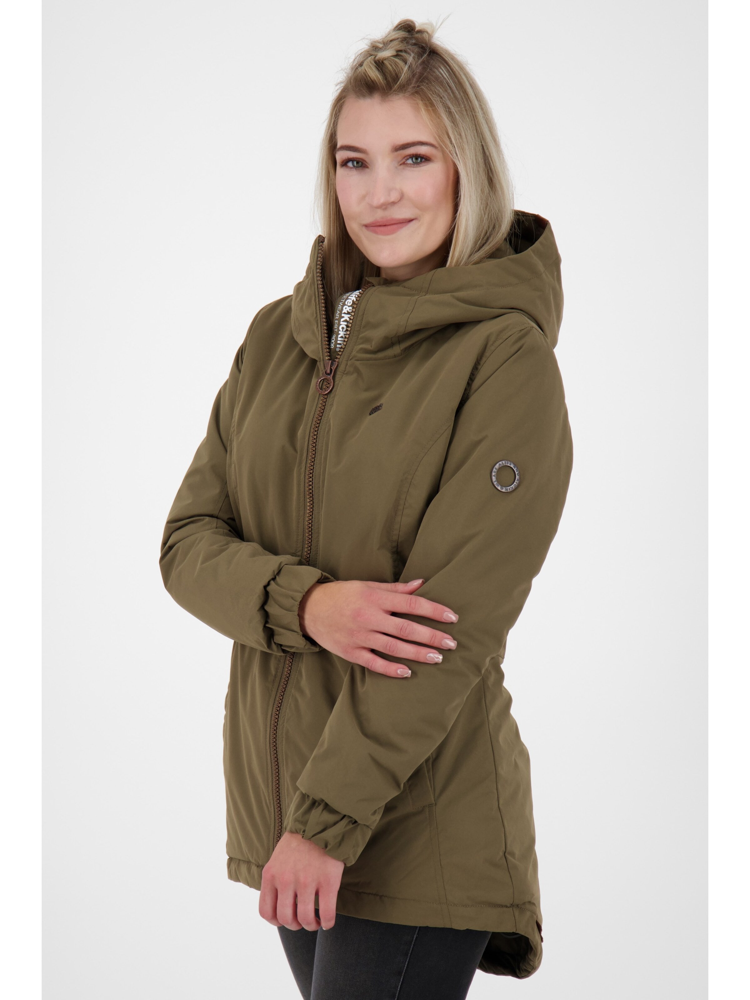 alife & kickin Winterjacke 'NalinaAK A'‌ in XS in stone, Produktansicht