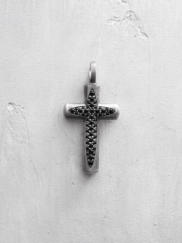 REYTEL - Colgante 'SKINA. BLACK STONES' en plata: frente