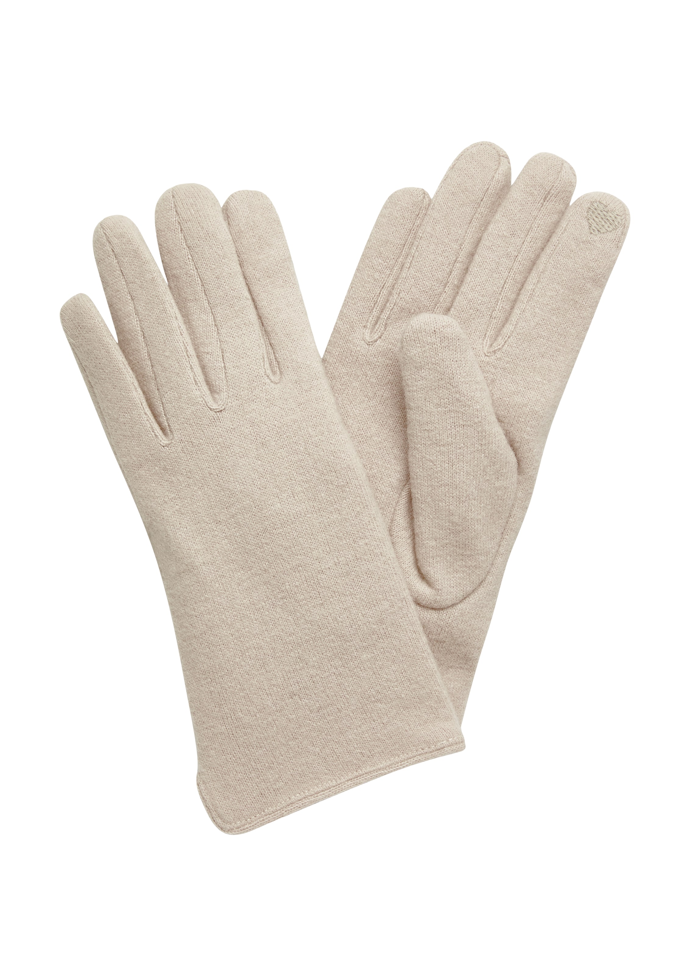s.Oliver Fingerhandschuhe in Beige: Vorderseite