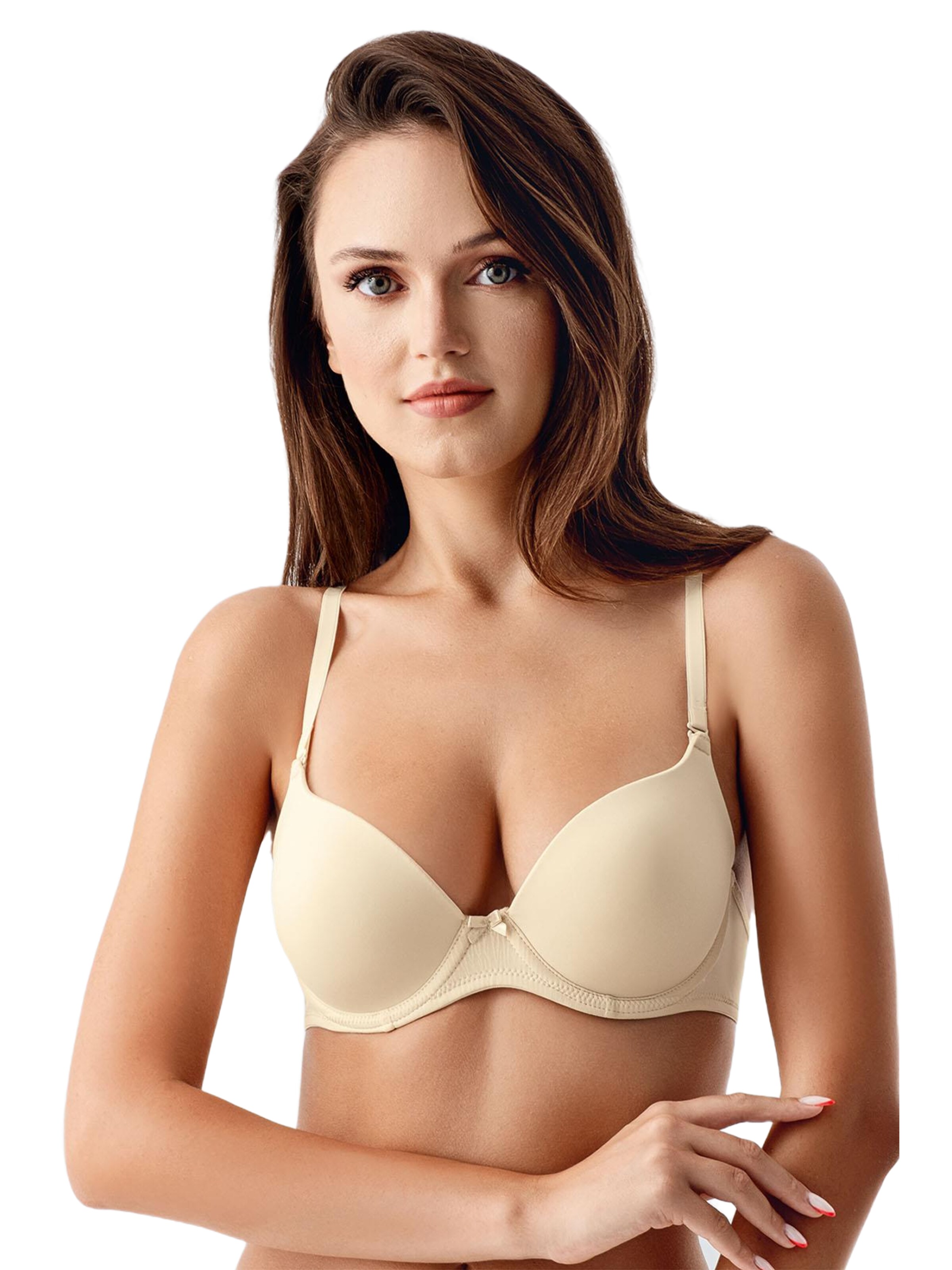 C&City Push-up BH in Beige: voorkant