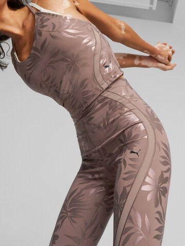 PUMA Skinny Sportleggings 'STUDIO' in Braun