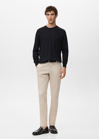 MANGO MAN Slim fit Chino Pants 'Barna' in Beige