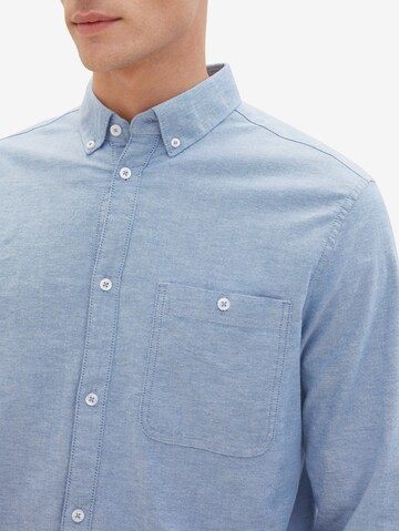 Coupe regular Chemise TOM TAILOR en bleu