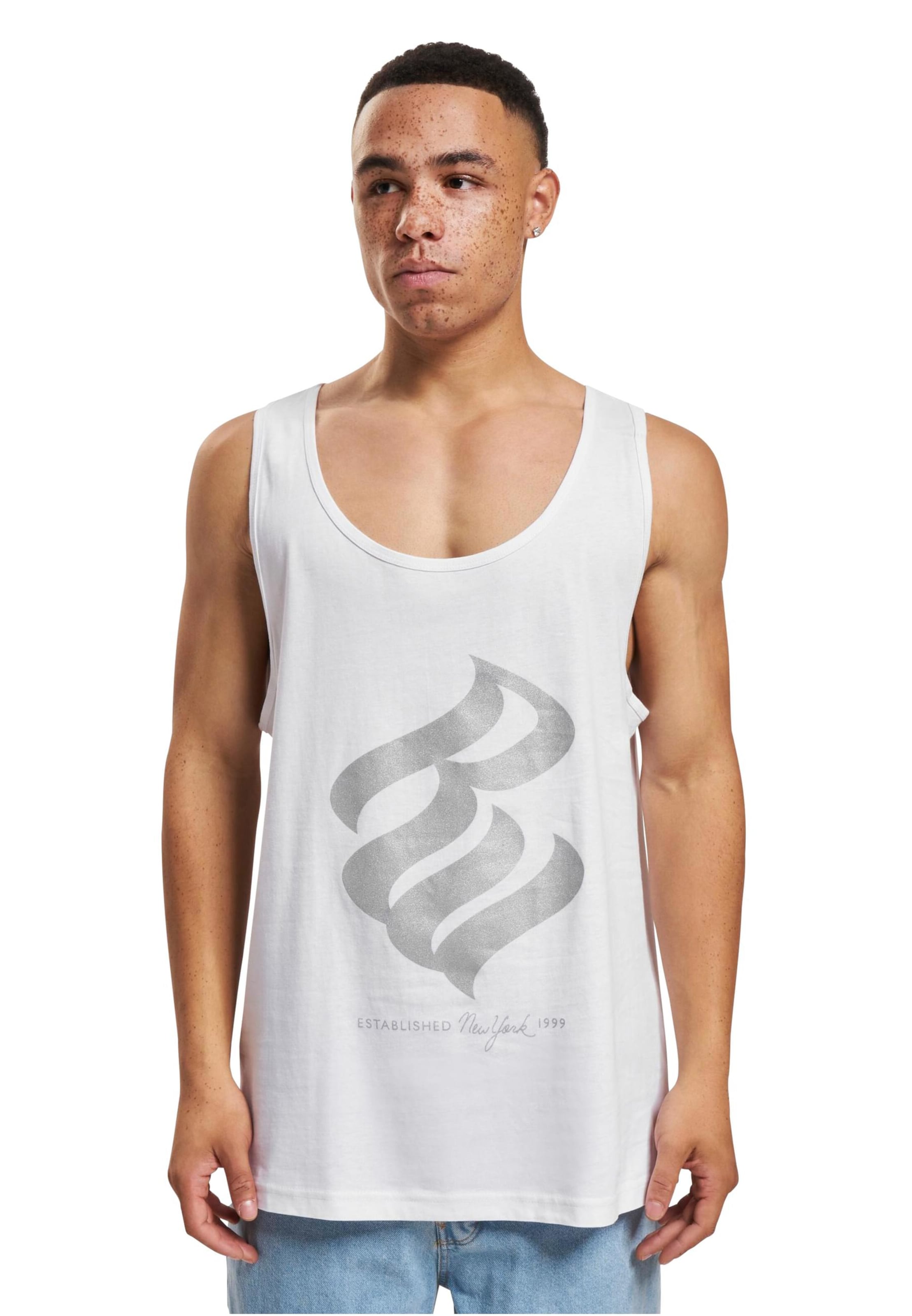 balts ROCAWEAR T-Krekls: no priekšpuses