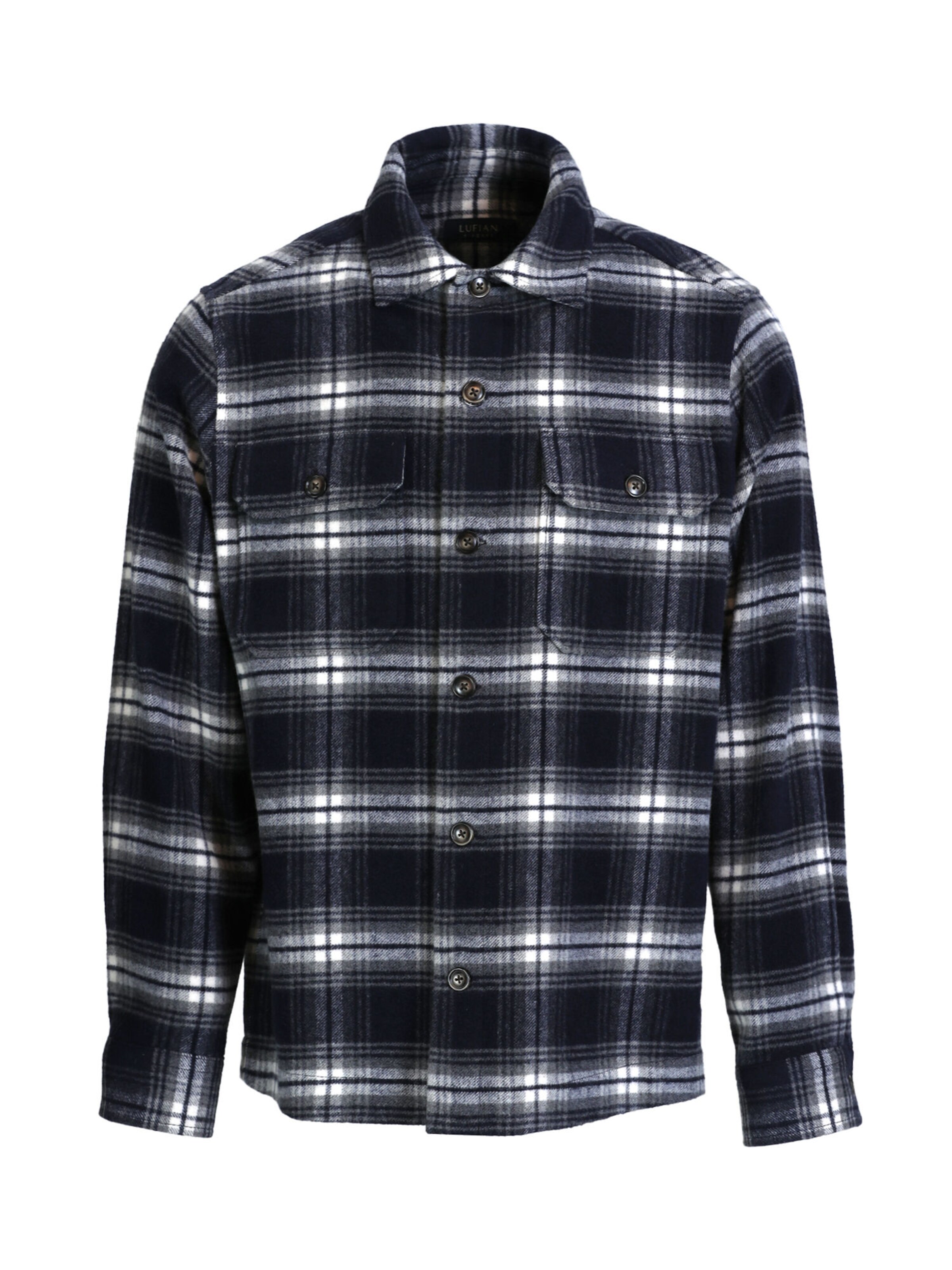 Lufian Regular fit Button Up Shirt in Blue: front