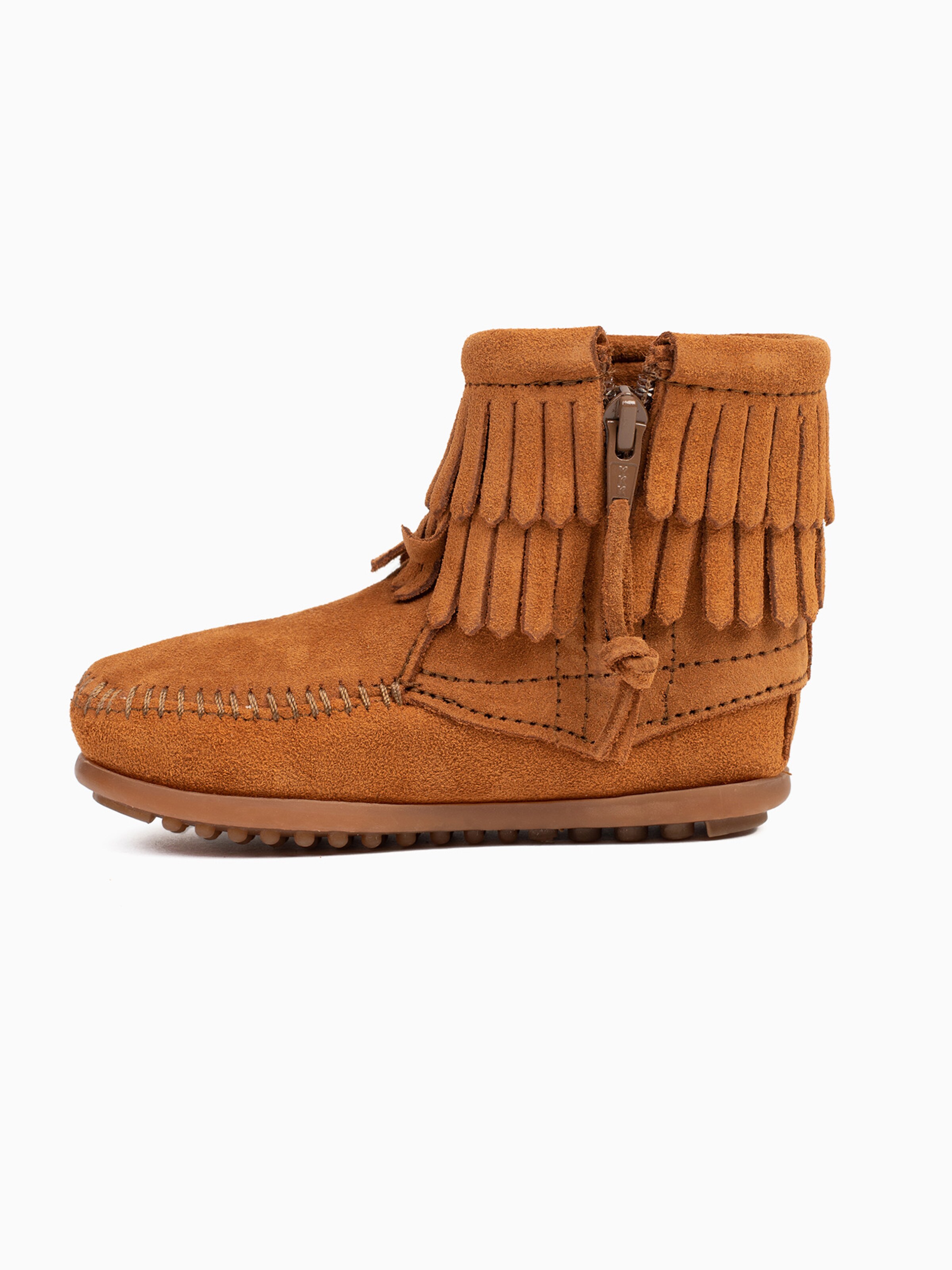Minnetonka Støvler 'Double fringe' i brun