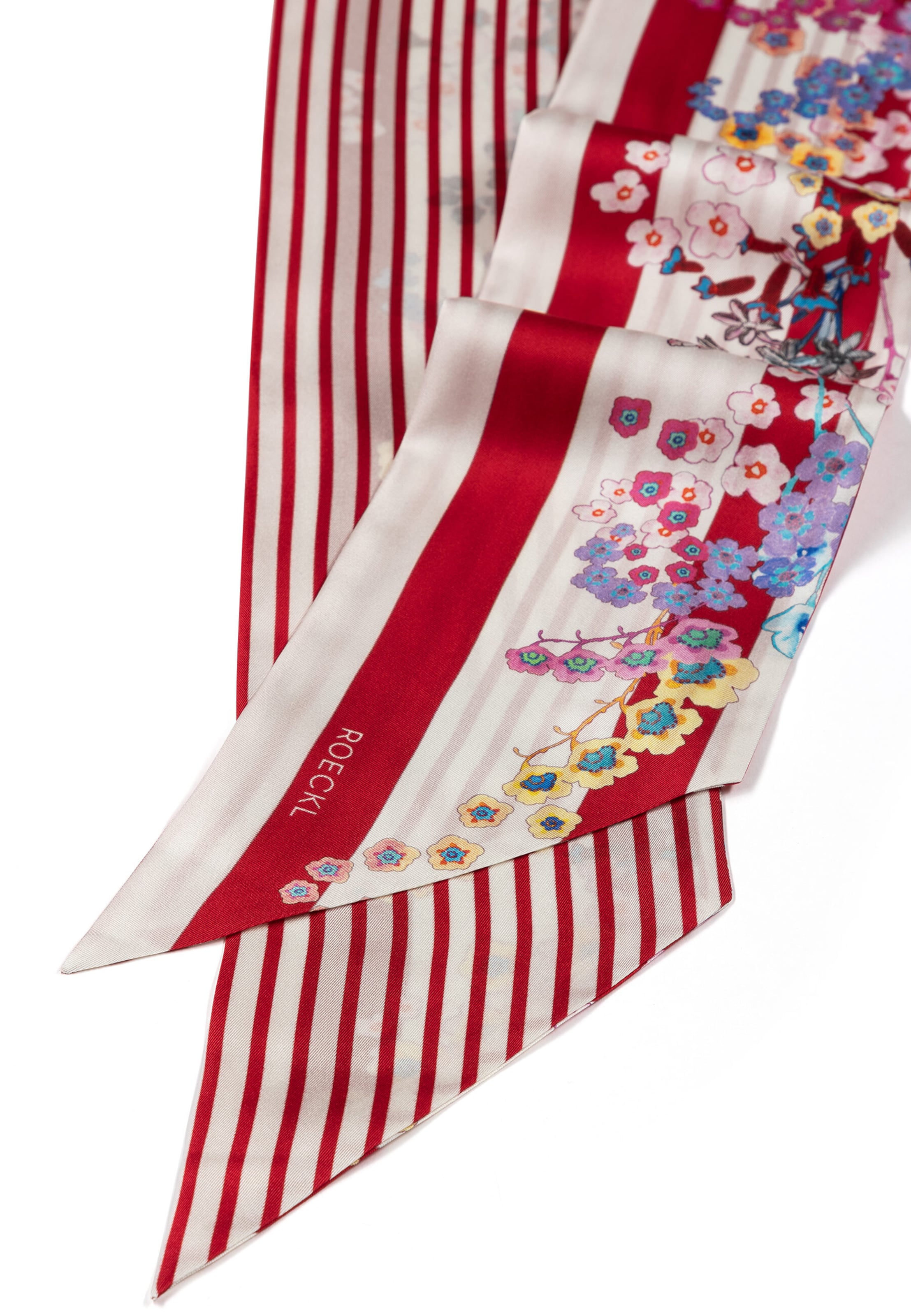 Roeckl Doek ' FLORAL TWILLY ' in Rood