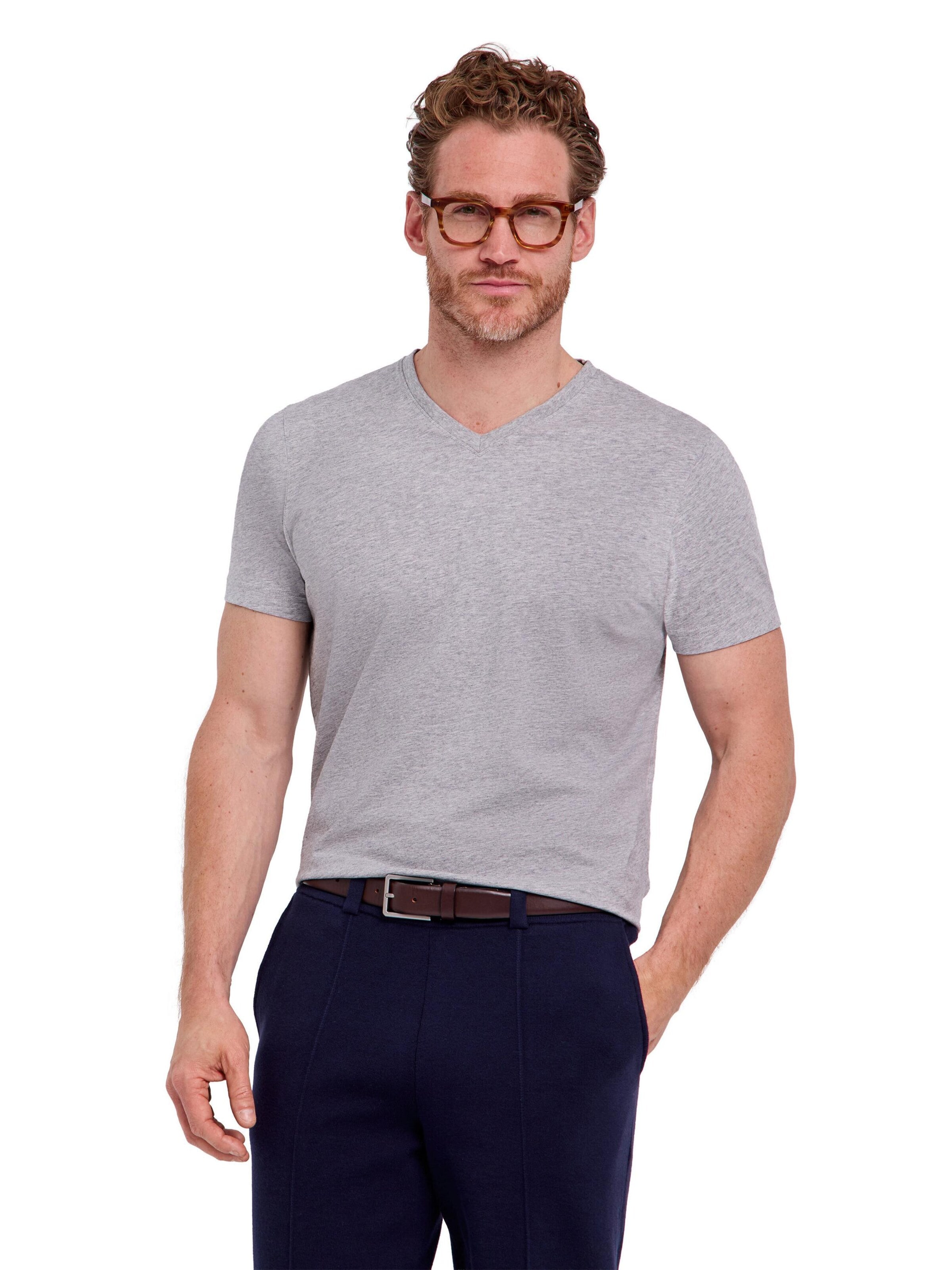 FALKE Shirt 'Essential Cotton'‌‌‌ in Grau: Vorderseite