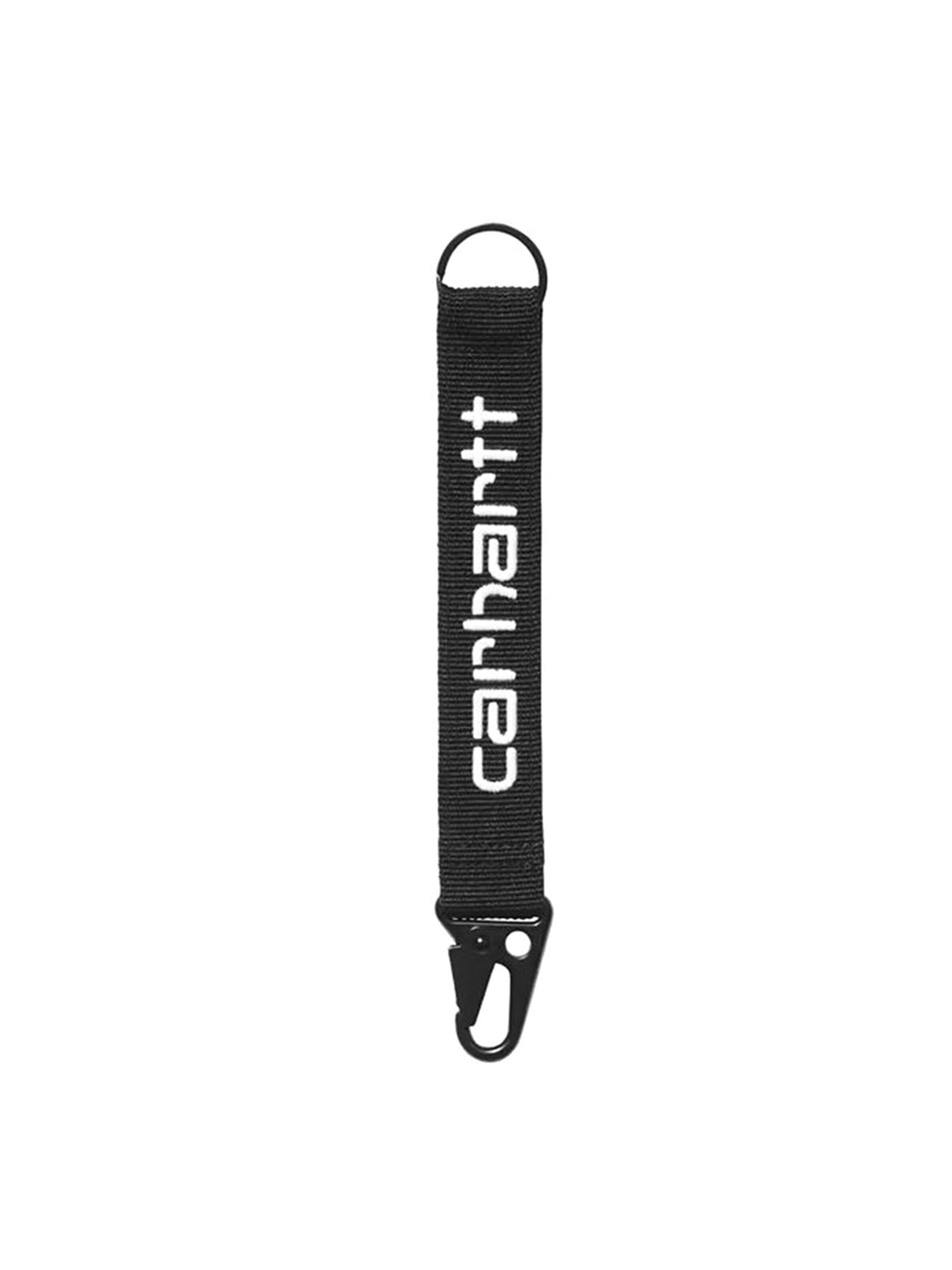 Carhartt WIP Schlüsselanhänger 'JADEN KEYHOLDER BLACK / WHITE'‌‌‌‌‌‌‌ in Weiß: Vorderseite