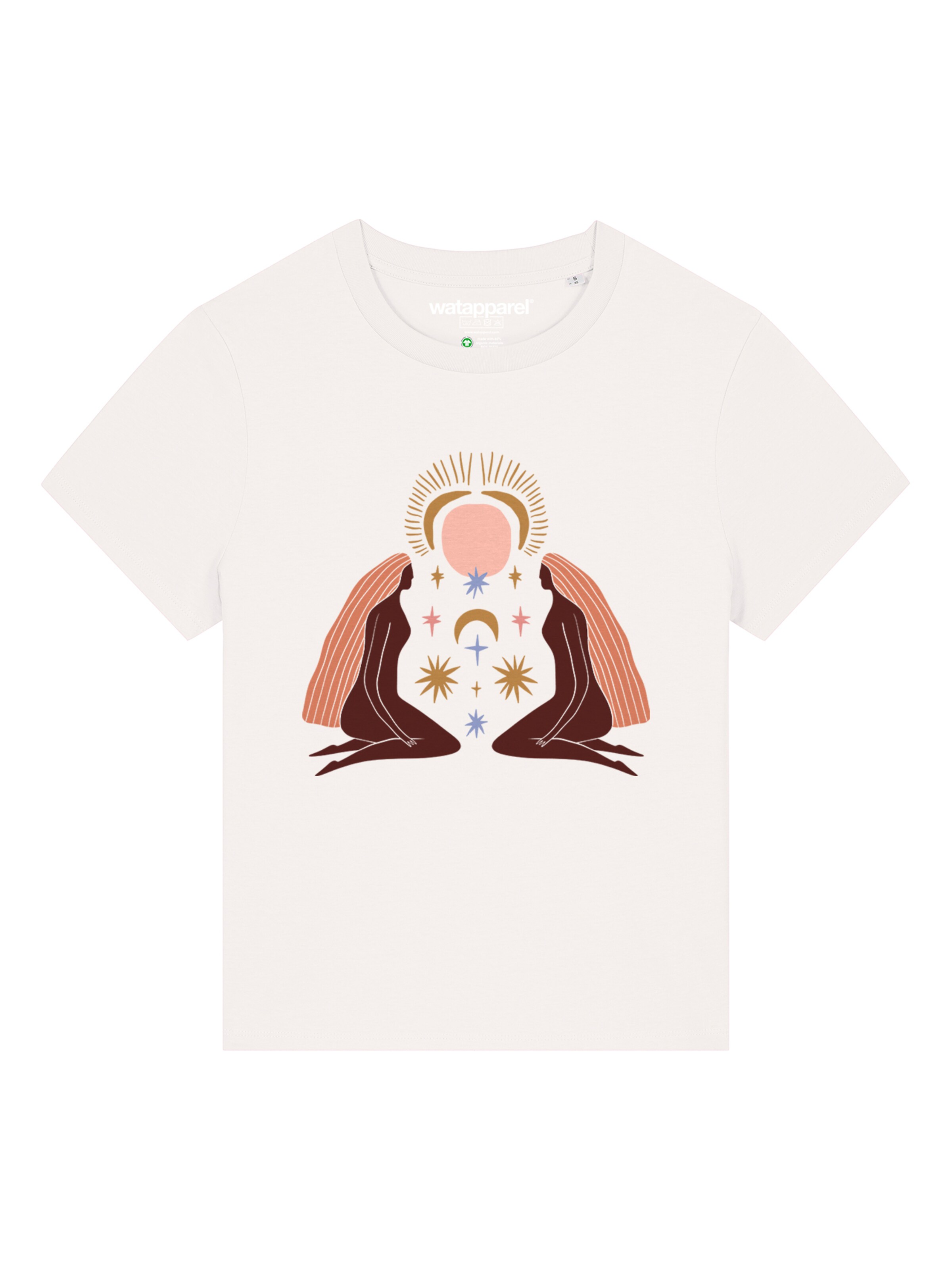 Watapparel Shirt 'Love And Flex' in Wit: voorkant