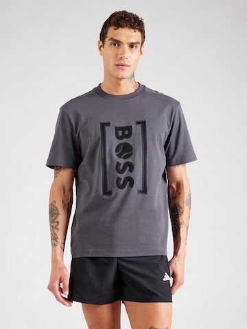 T-Shirt fonctionnel BOSS en gris : devant