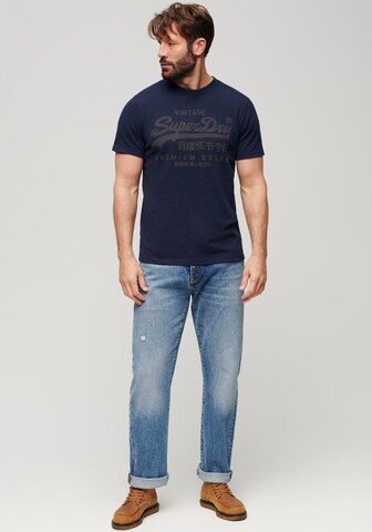 Superdry & Co T-Shirt 'Heritage' in Blau