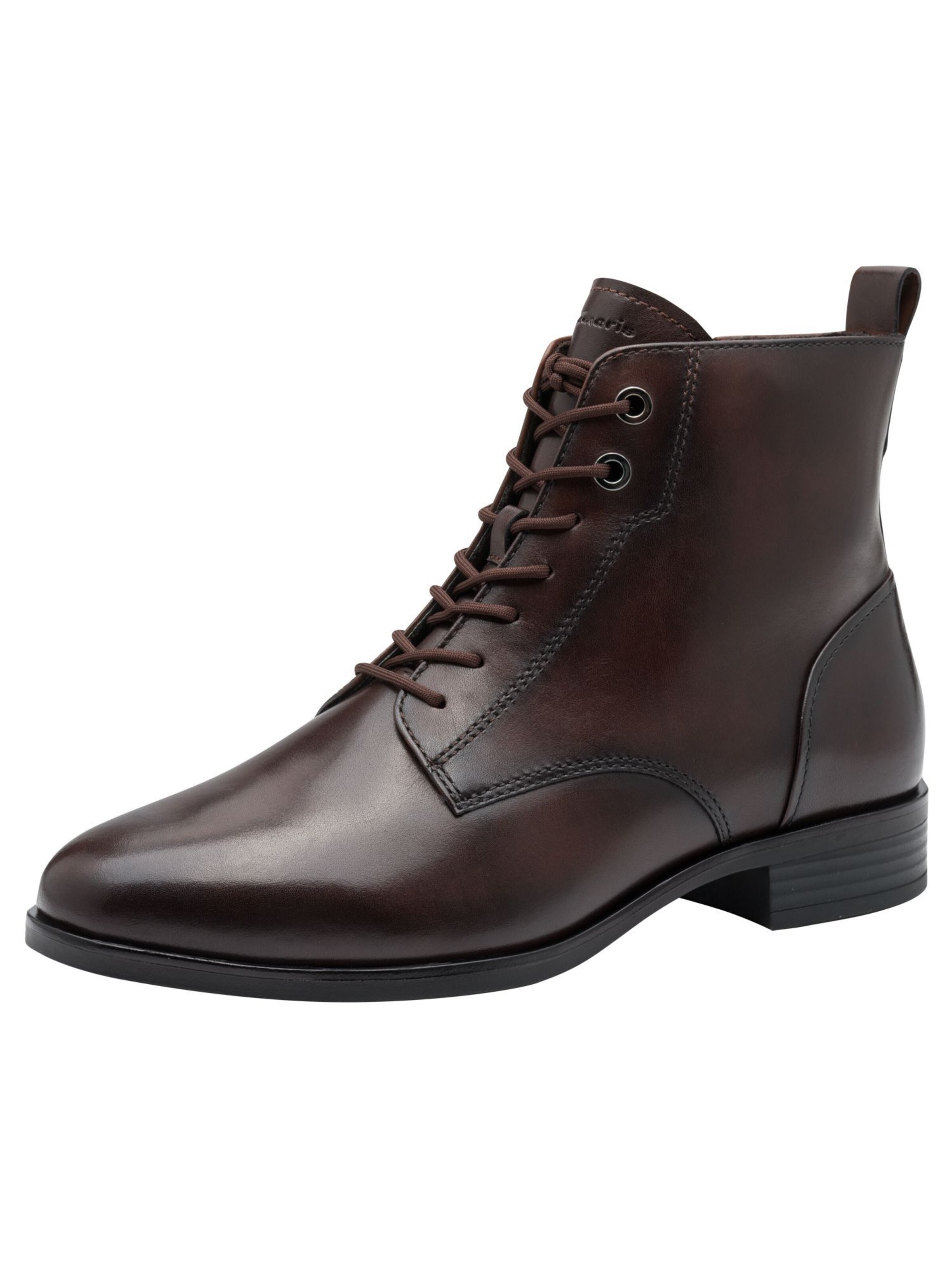 Tamaris Lace-up bootie in Brown: front