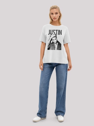 T-shirt 'Justin Bieber' F4NT4STIC en blanc