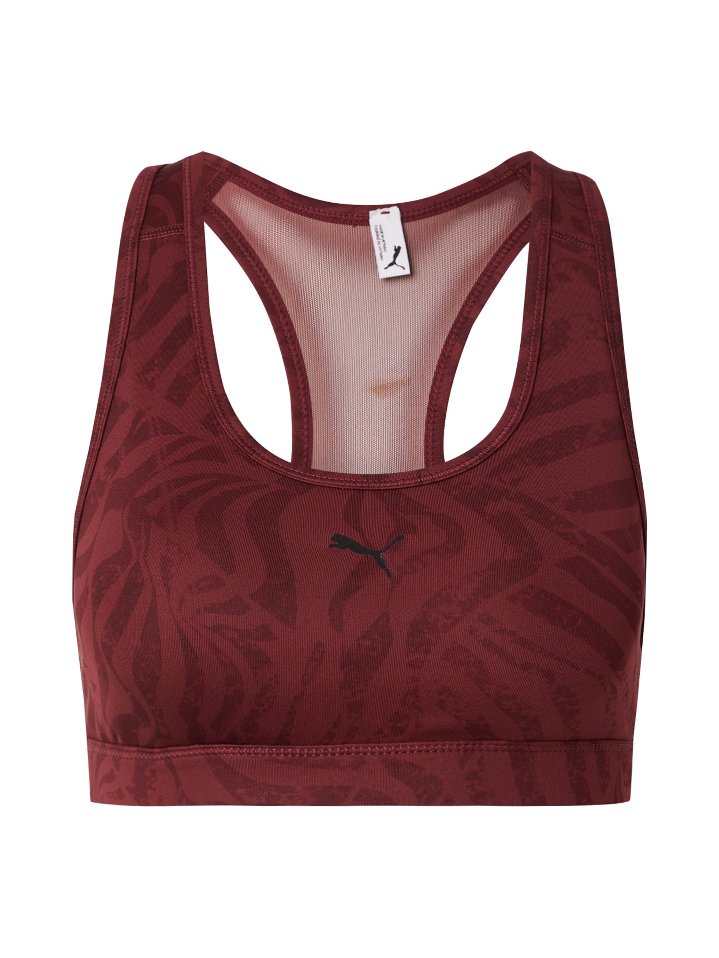 PUMA Soutien-gorge de sport '4KEEPS' en bordeaux / rouge foncé / noir, Vue avec produit