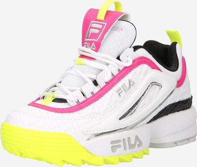 FILA Sneaker 'DISRUPTOR' in limone / pink / schwarz / silber / naturweiß, Produktansicht