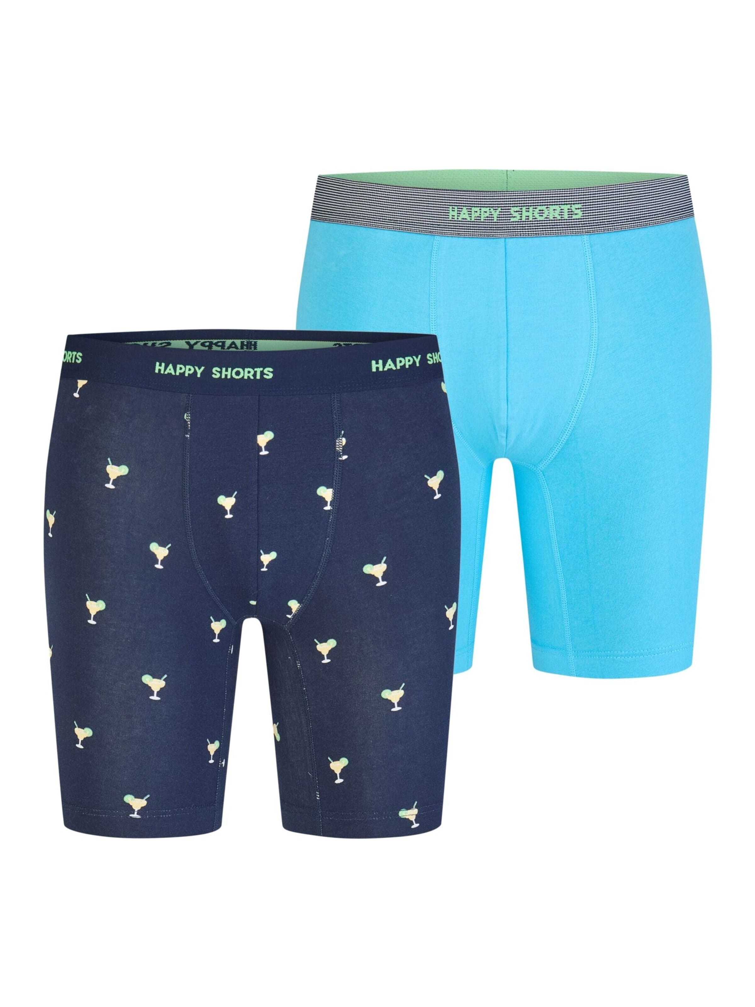 Happy Shorts Boxershorts '2 Happy Shorts Jersey Trunk Long Men's Boxer Shorts Pant' in Gemengde kleuren: voorkant