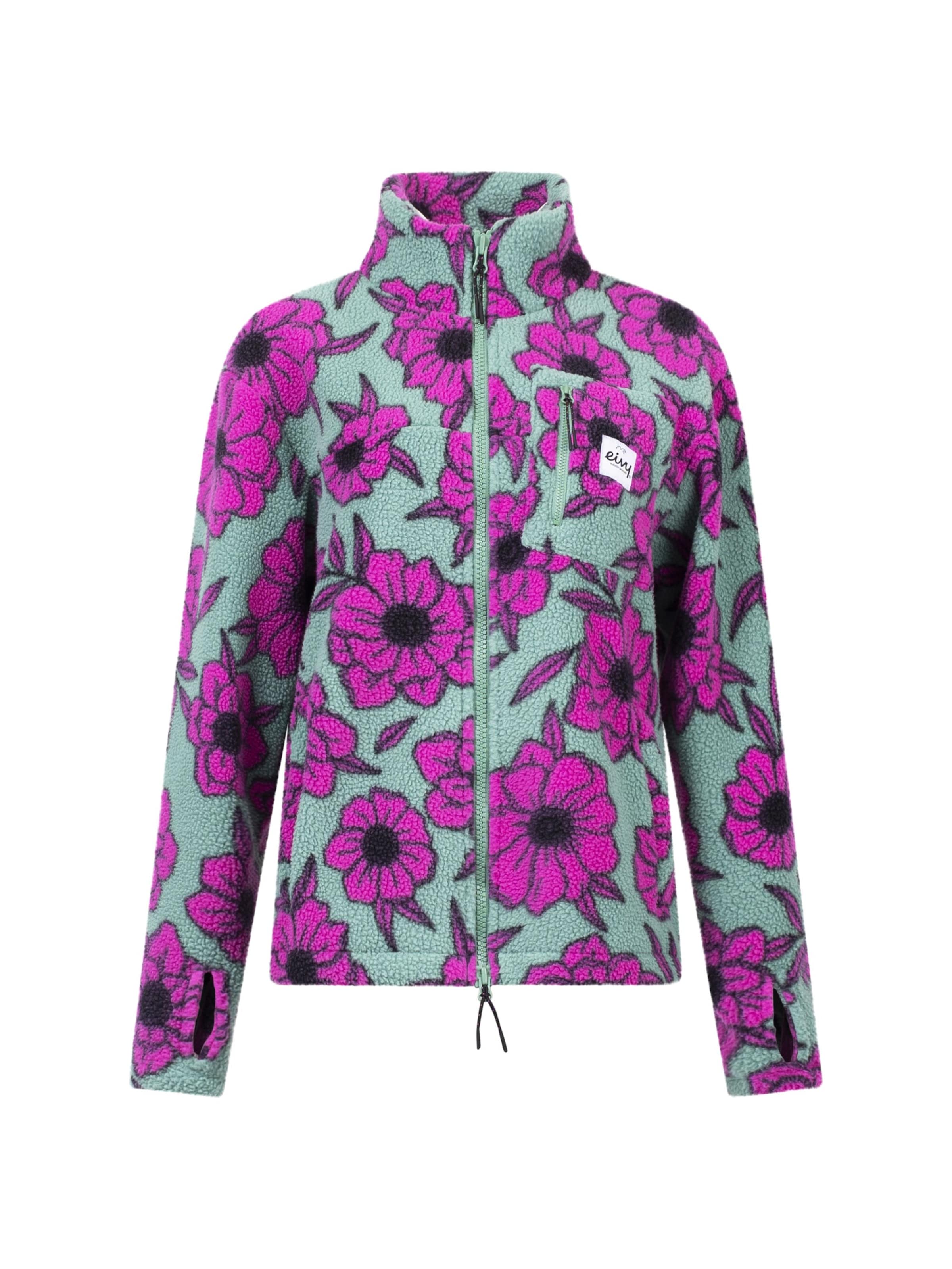 Eivy Athletic fleece jacket in Green: front