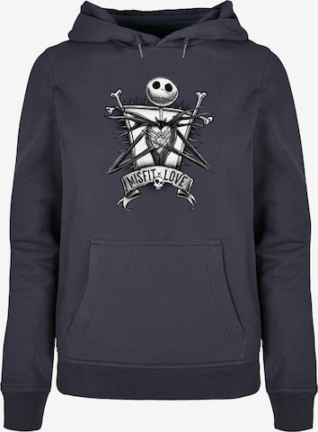 ABSOLUTE CULT Sweatshirt 'Nightmare Before Christmas - Misfits Love' in Blauw: voorkant