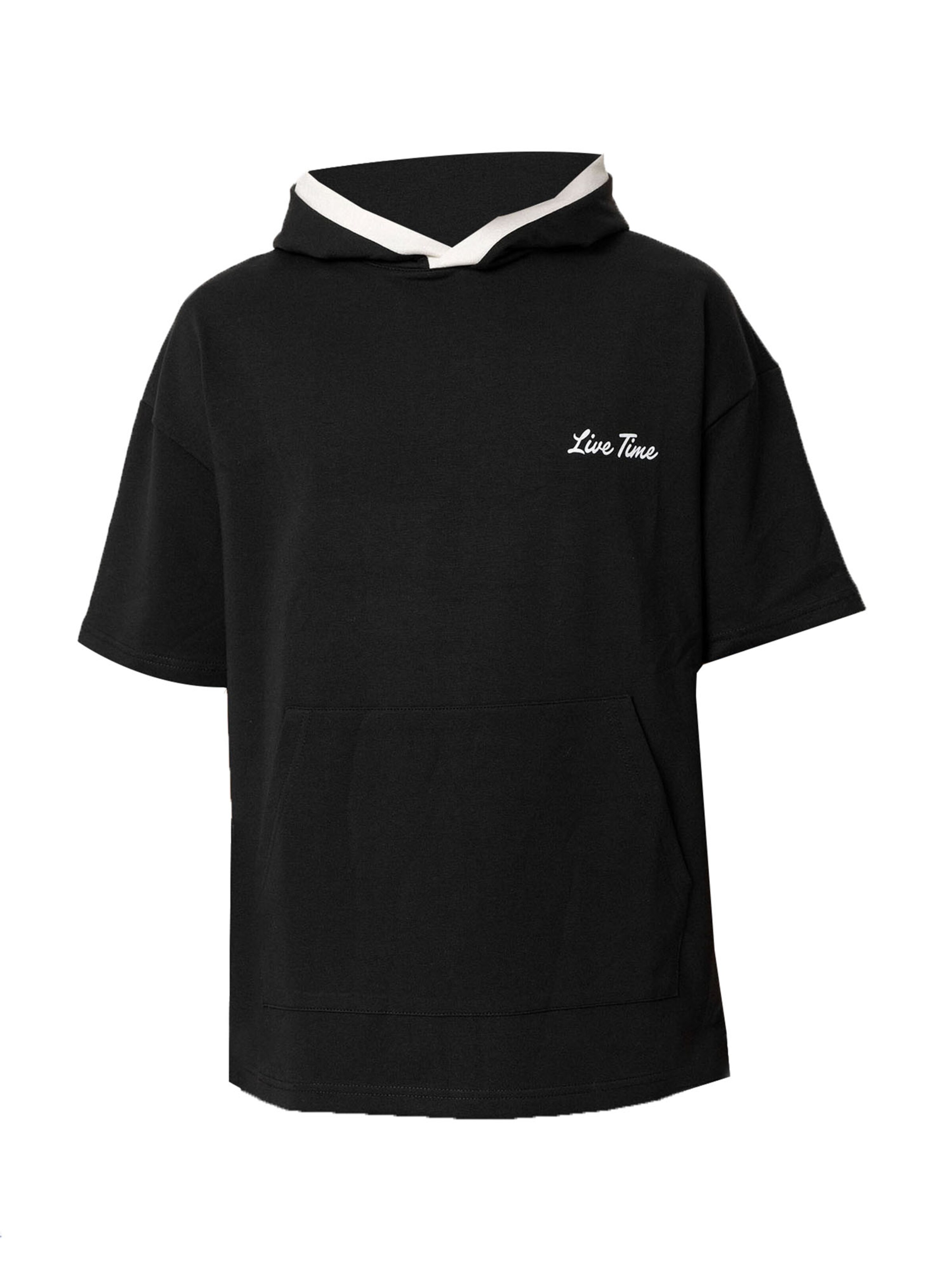 VAMOS CLO Szeroka nogawka Spodnie w kolorze czarny: przód