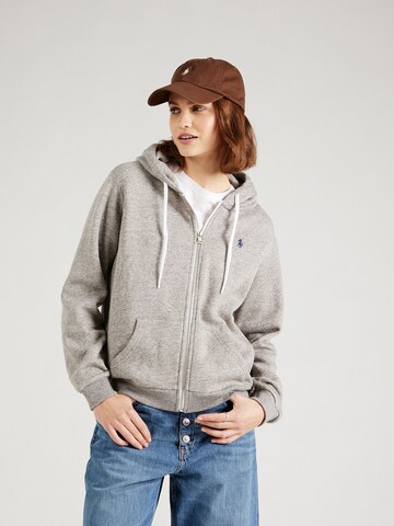 Polo Ralph Lauren Zip-Up Hoodie in Grey: front