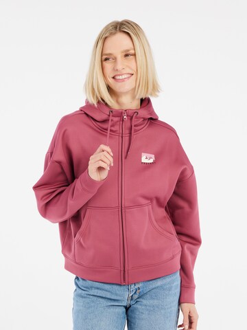 PROTEST Sweatjacke 'PRTTEAM'‌‌‌‌‌‌‌‌‌‌ in Pink
