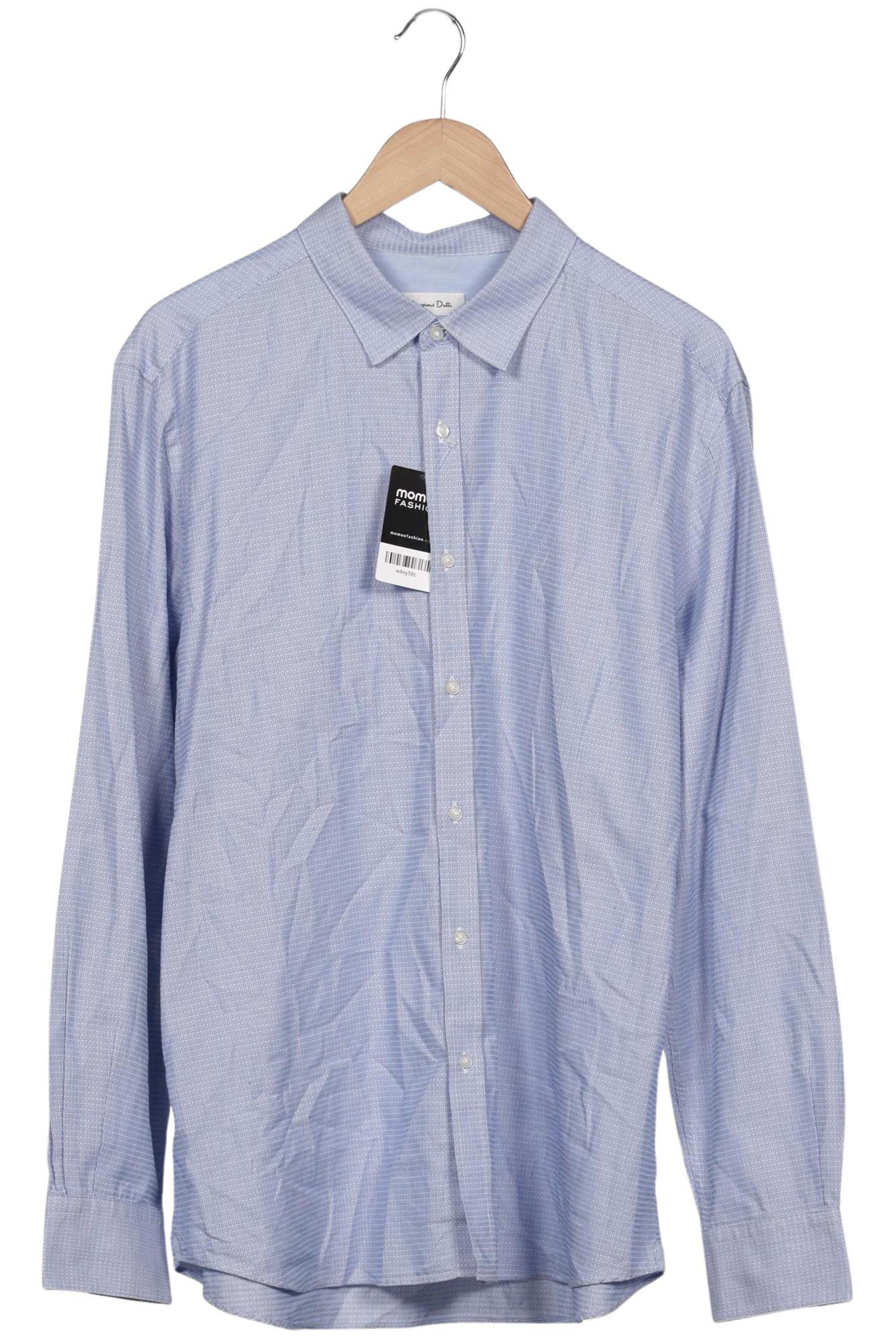 Massimo Dutti Button Up Shirt in XXL in Blue: front