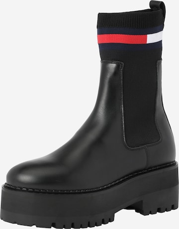 Tommy Jeans Chelsea boty – černá: přední strana