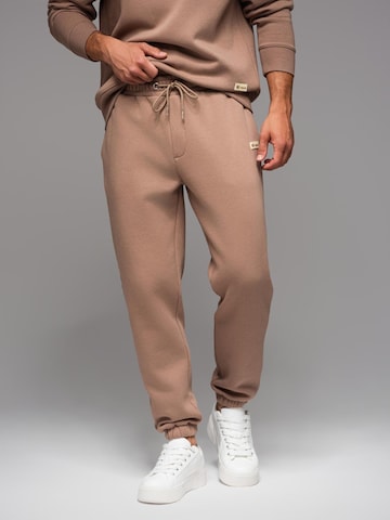 Tapered Pantaloni di Ombre in marrone